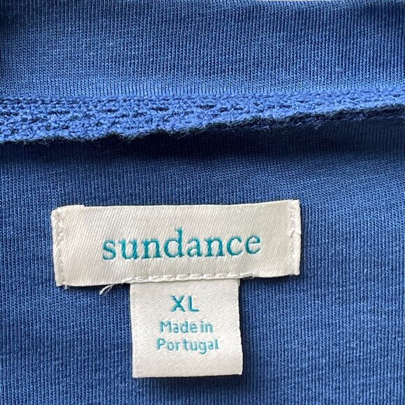 Sundance Women's Long Sleeve V-Neck Blue Comfy Bishop Sleeve Boho Ilaria Top XL - Picture 3 of 10